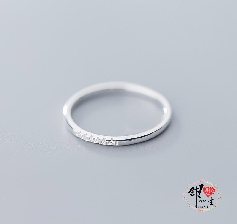 s925純銀 排鑽 精緻 戒