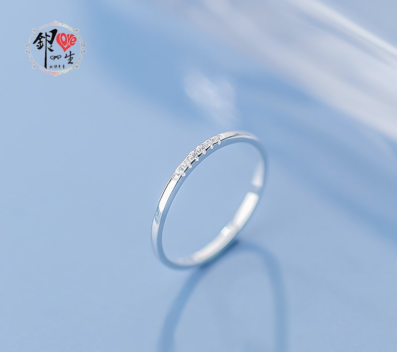 s925純銀 排鑽 精緻 戒