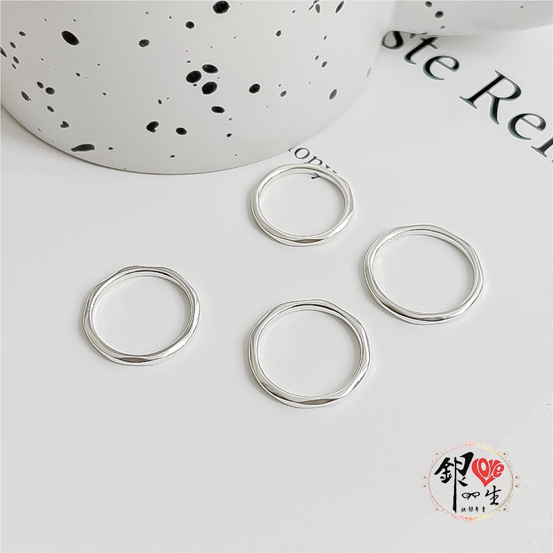  s925純銀 菱面簡約 戒