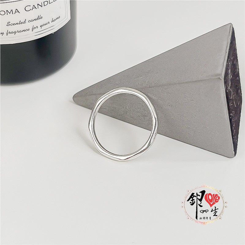  s925純銀 菱面簡約 戒