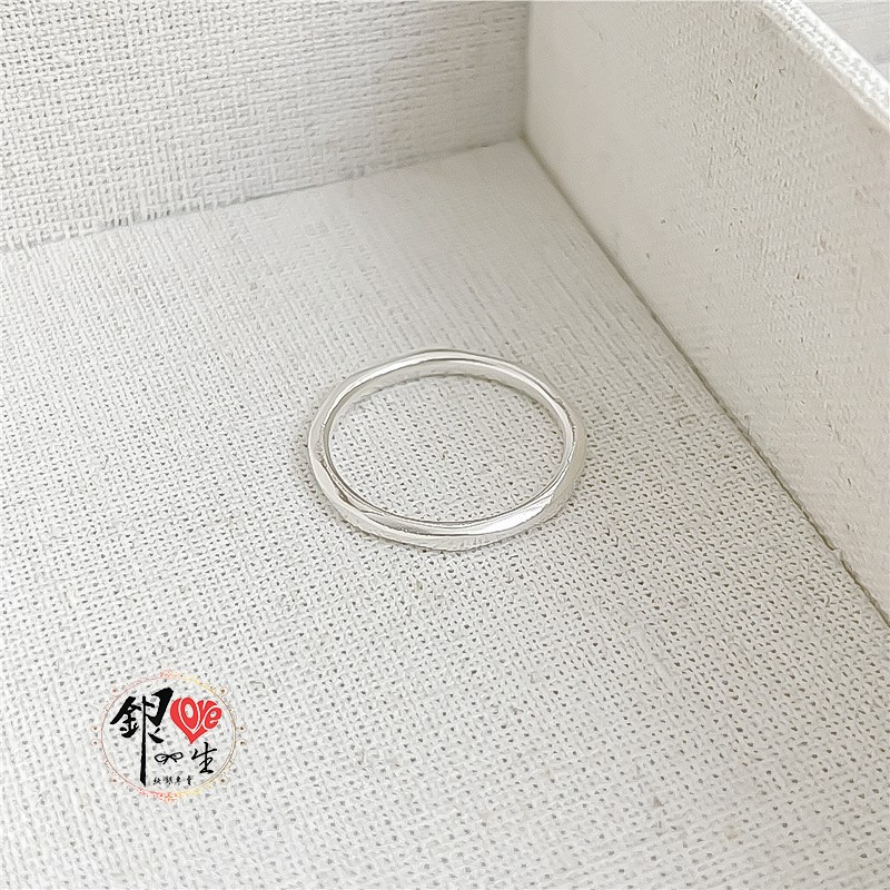  s925純銀 菱面簡約 戒