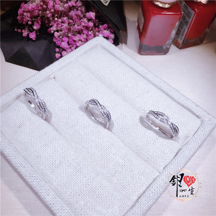 s925純銀戒指 ♾️莫比烏斯 滿鑽 奢華 戒