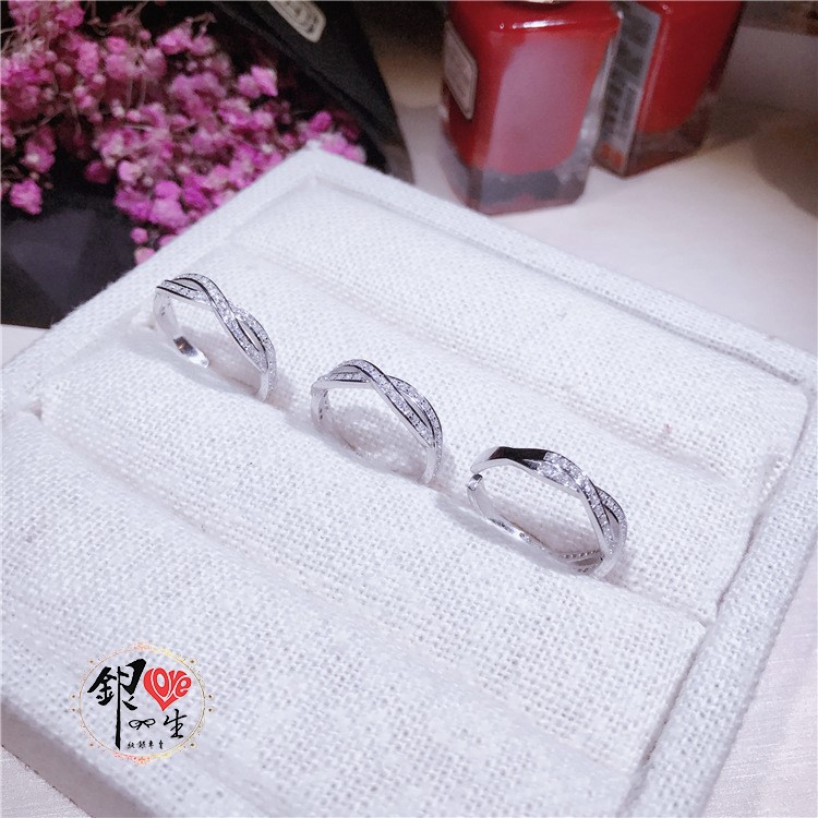 s925純銀戒指 ♾️莫比烏斯 滿鑽 奢華 戒