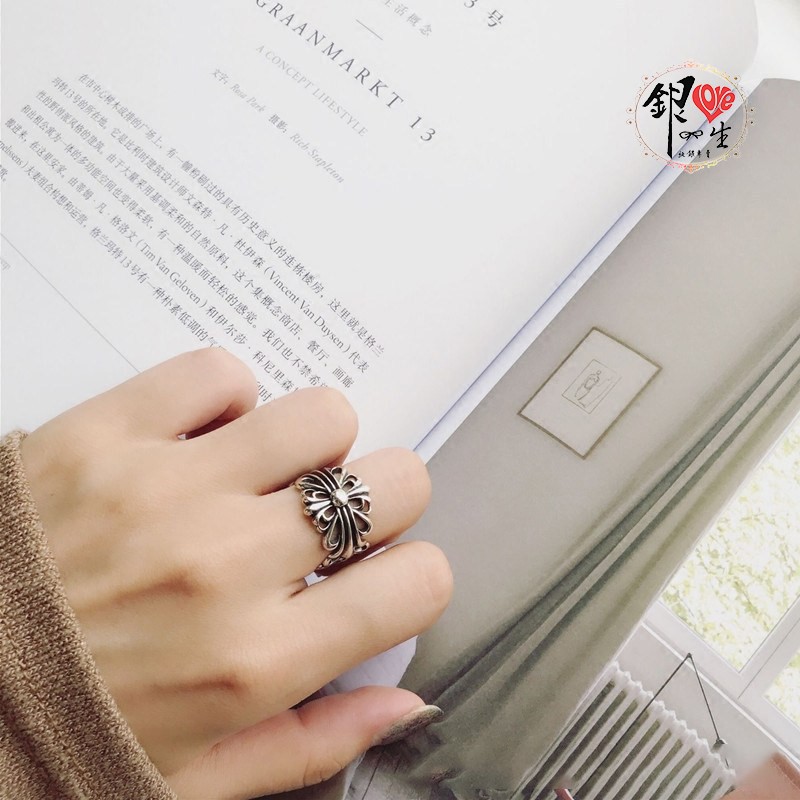 s925純銀十字 克羅心款 個性 戒