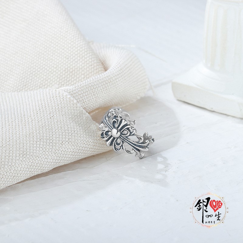 s925純銀十字 克羅心款 個性 戒