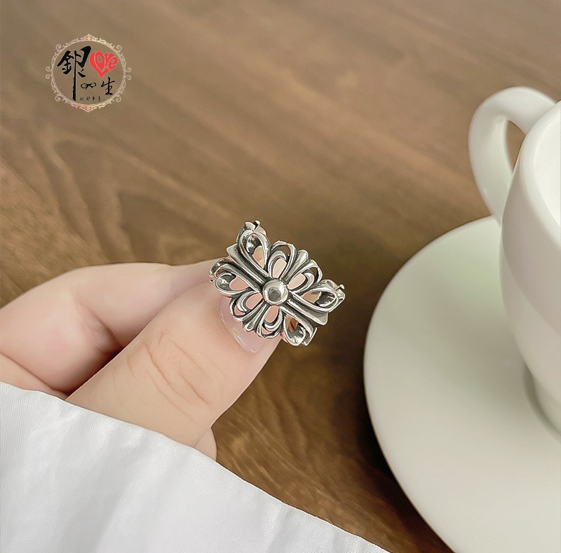 s925純銀十字 克羅心款 個性 戒