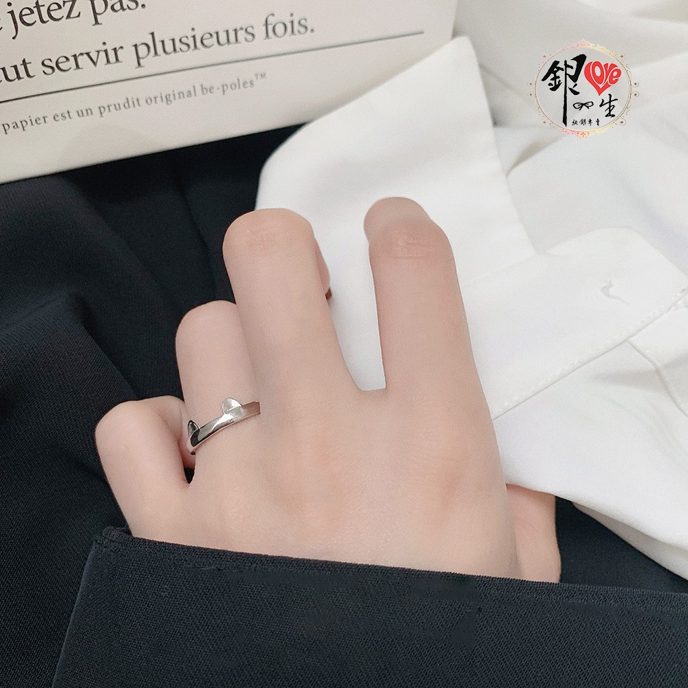 s925純銀 貓咪 貓耳朵 可愛造型 戒