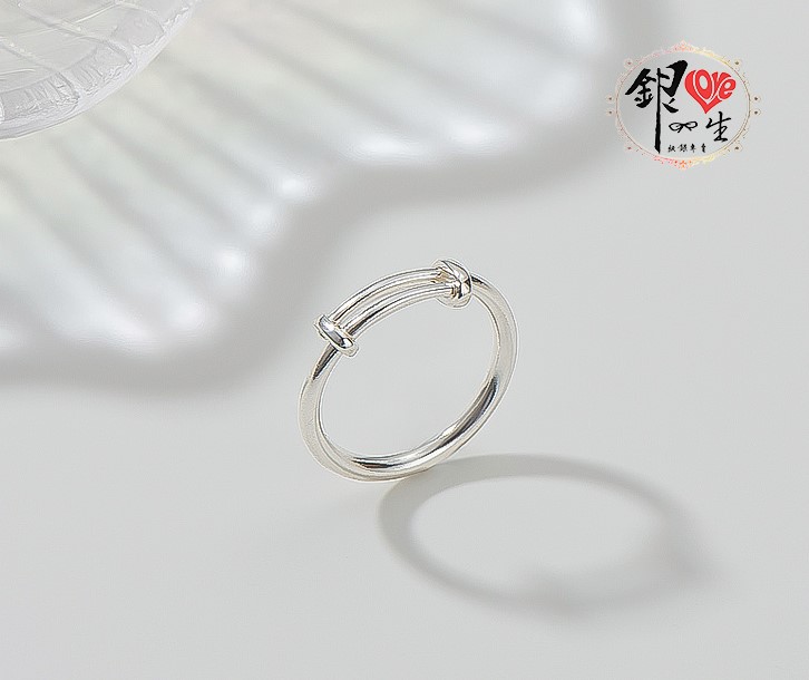  s925純銀 調節環 簡約 造型 戒