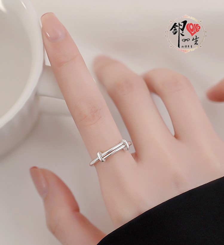  s925純銀 調節環 簡約 造型 戒