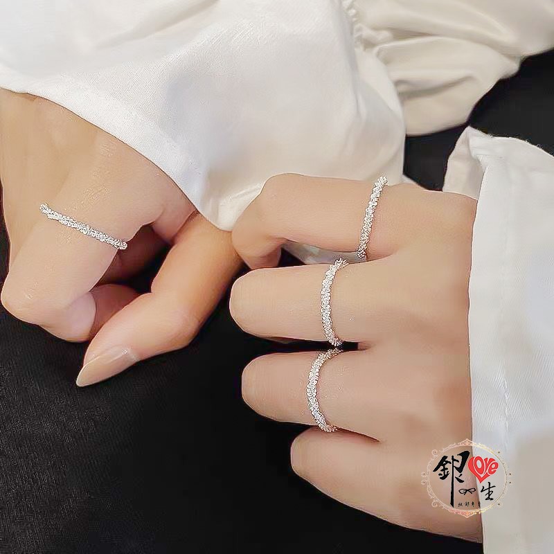 s925純銀 波光粼粼璀燦 軟式 戒指