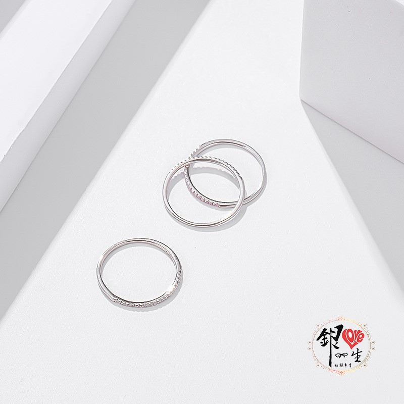 s925純銀 八心八箭 排鑽 精緻  戒