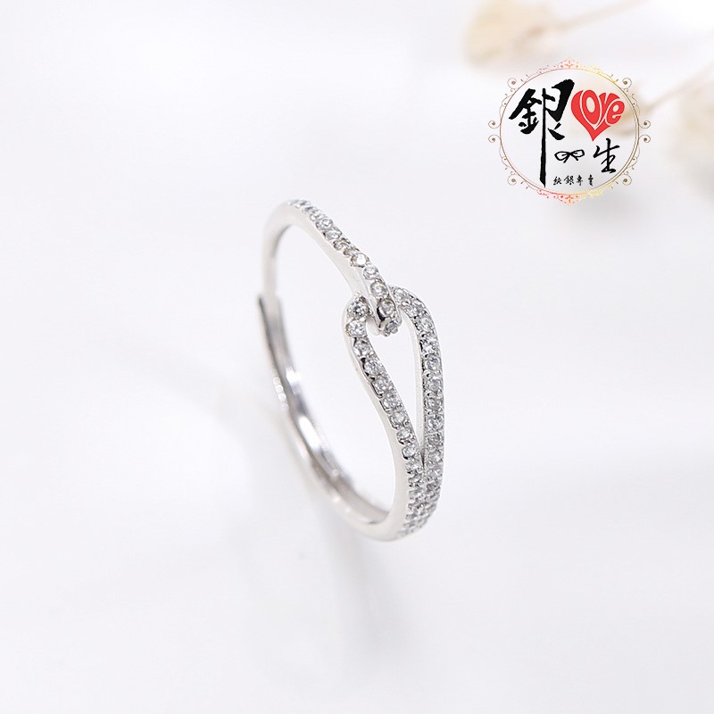  s925純銀戒指  滿鑽 簡約清新 鈕扣造型  戒