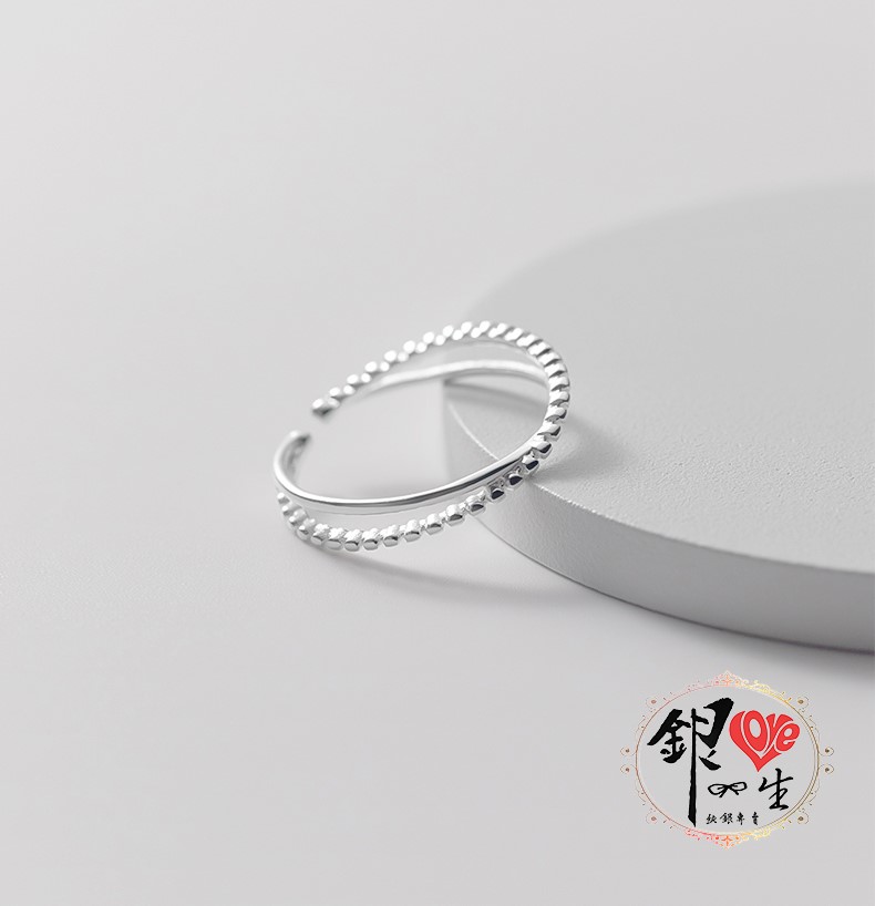 s925純銀戒指 莫比烏斯 簡約 交織 戒