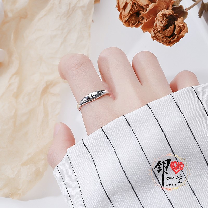 s925純銀戒指 簡約 微笑 幸運 戒