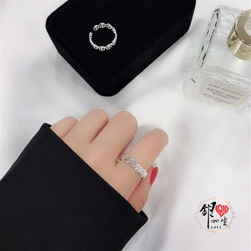 s925純銀 招財 銅錢 戒