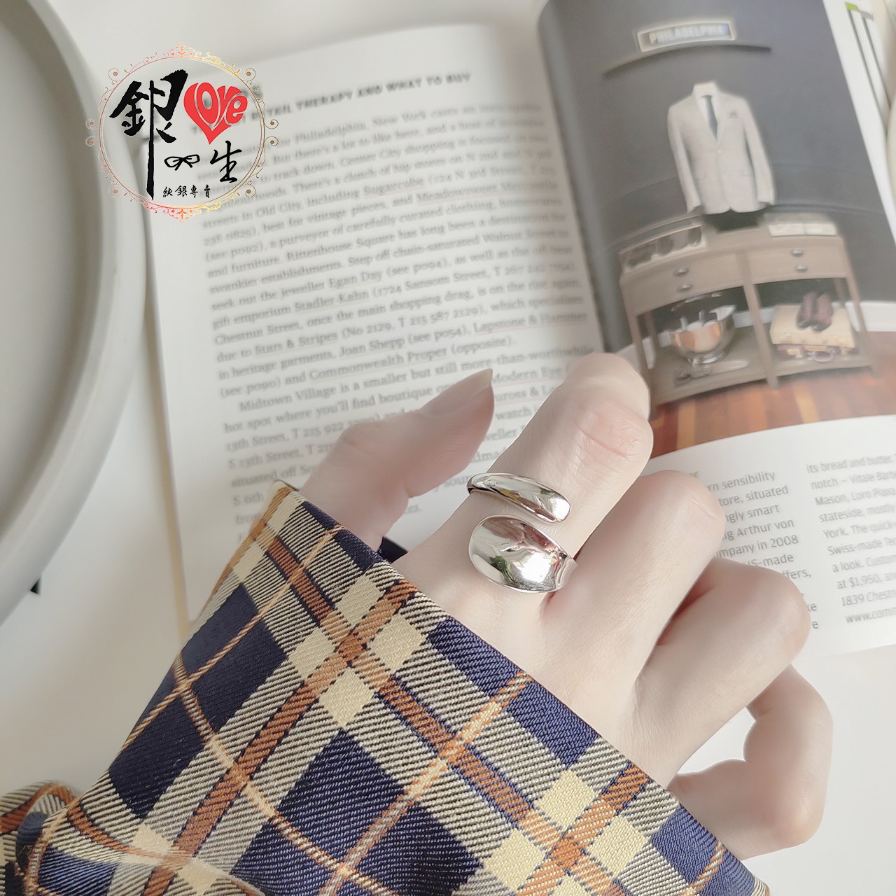  s925純銀 歐美 簡約 重工 不規則 造型 戒