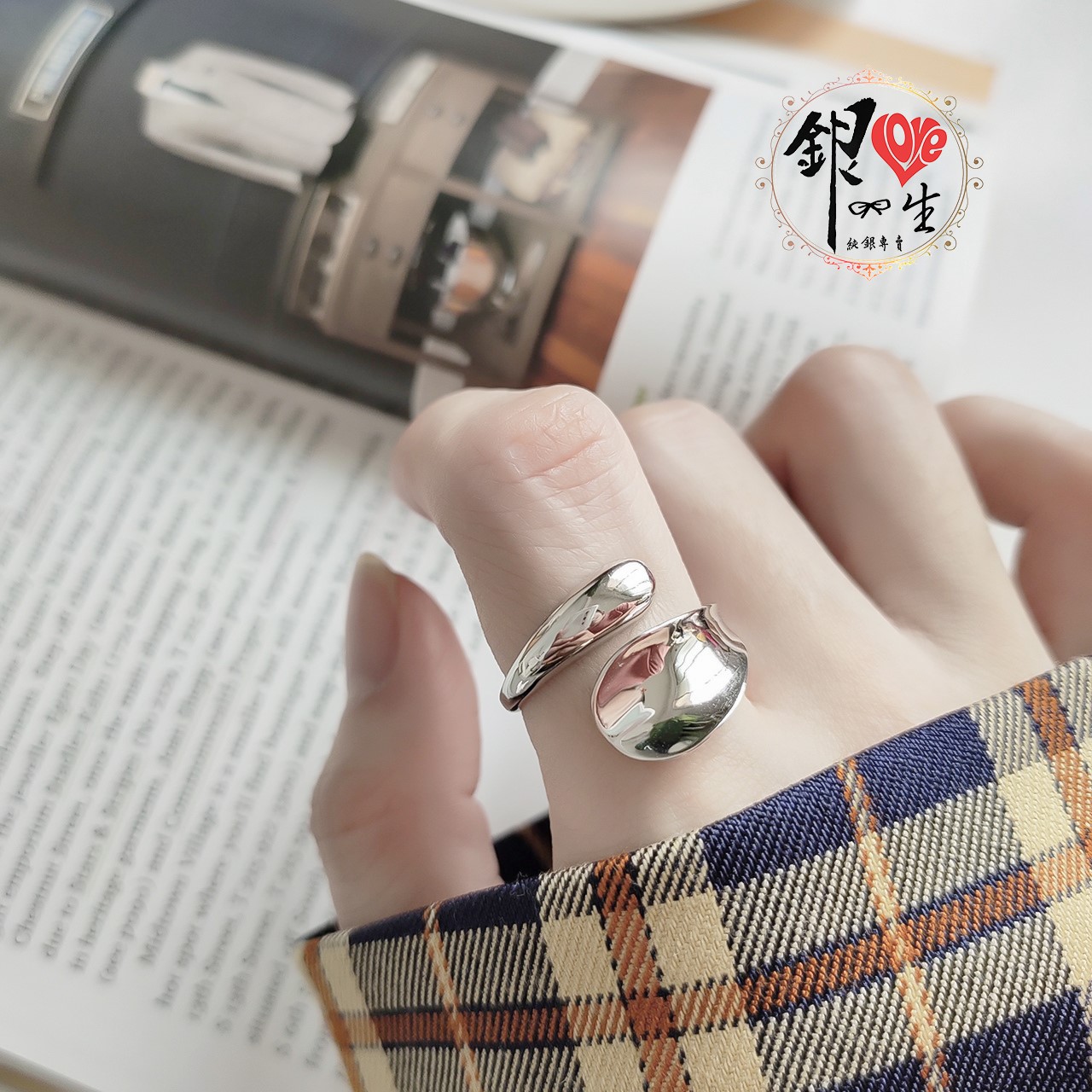  s925純銀 歐美 簡約 重工 不規則 造型 戒