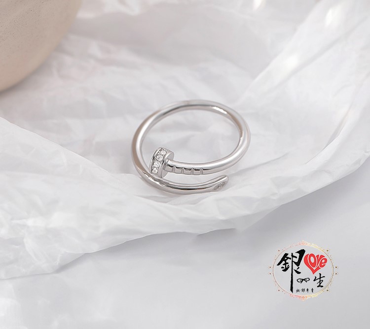 s925純銀 釘子 時尚 創意 造型 戒