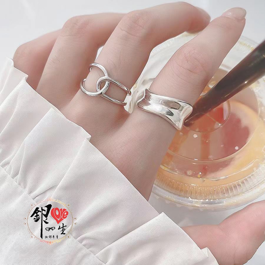 s925純銀戒指 歐美 簡約 雙U 造型 戒