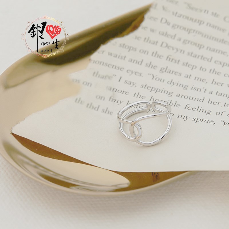 s925純銀戒指 歐美 簡約 雙U 造型 戒