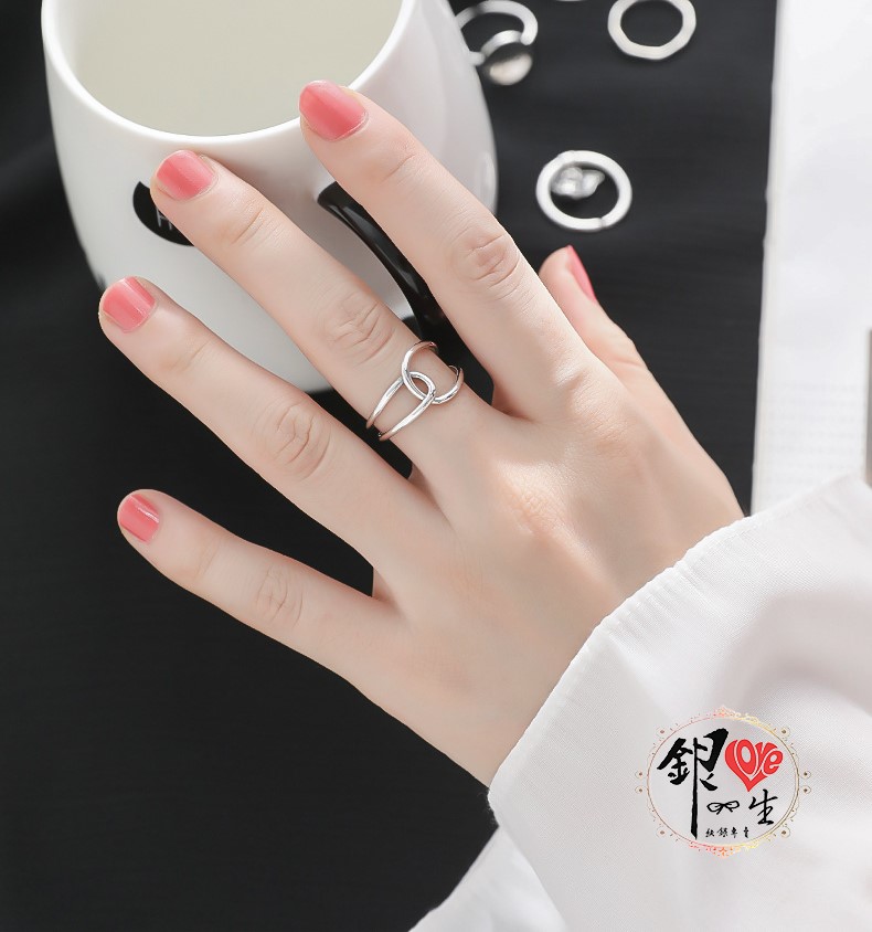 s925純銀戒指 歐美 簡約 雙U 造型 戒