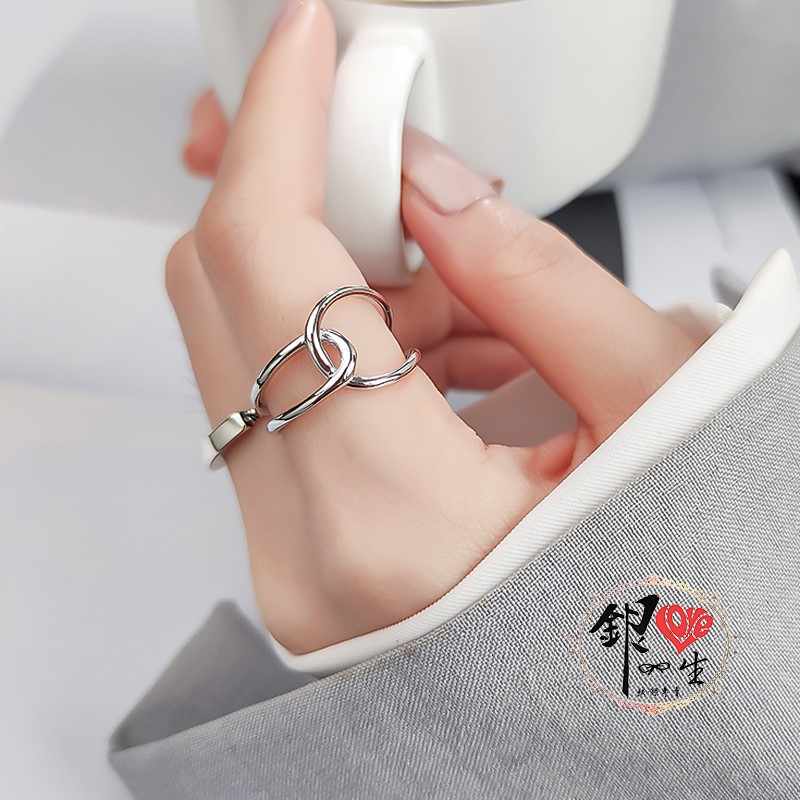 s925純銀戒指 歐美 簡約 雙U 造型 戒