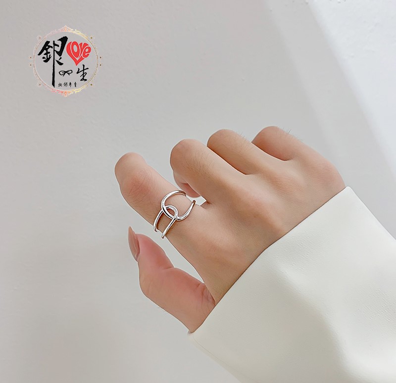 s925純銀戒指 歐美 簡約 雙U 造型 戒