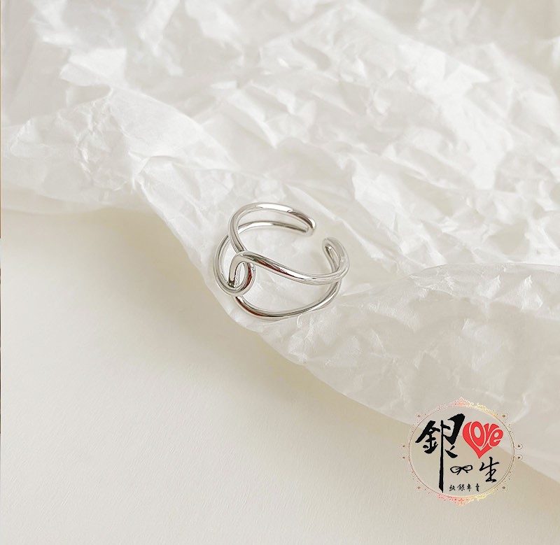 s925純銀戒指 歐美 簡約 雙U 造型 戒
