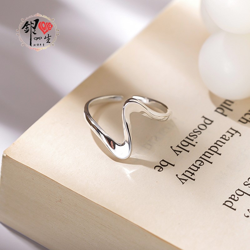 s925純銀戒指 歐美 簡約 S 造型 戒