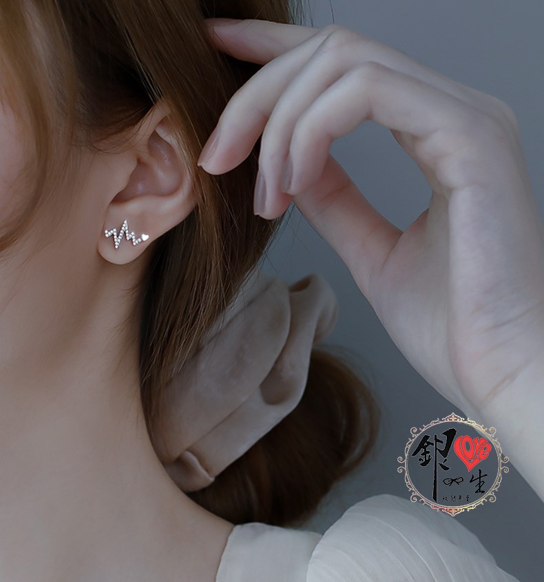 s925純銀 跳動的心 造型 耳環