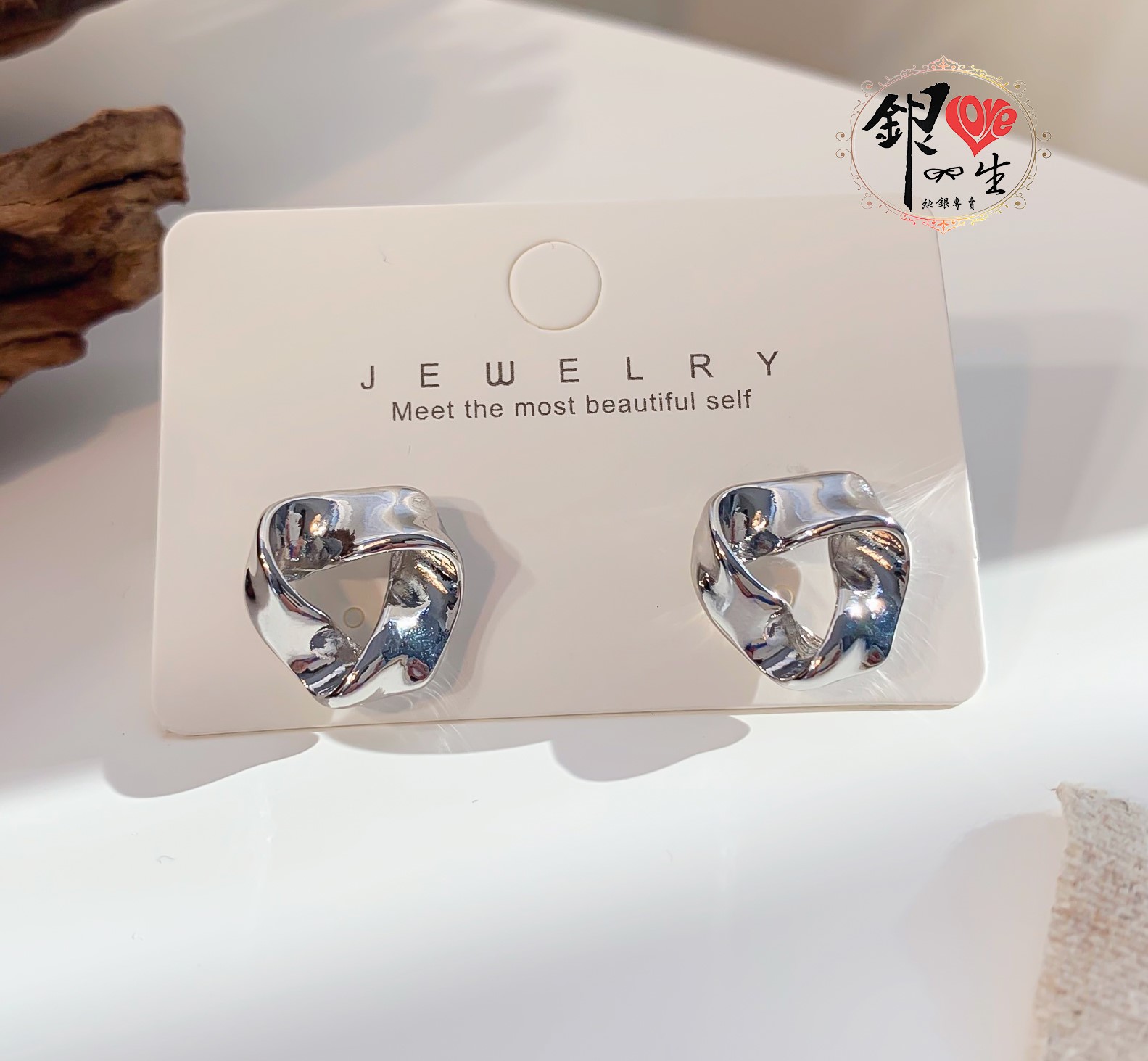  s925純銀 歐美 幾何三角 耳釘式 耳環