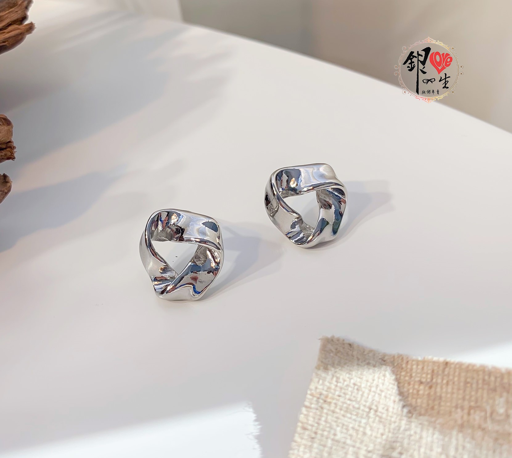  s925純銀 歐美 幾何三角 耳釘式 耳環