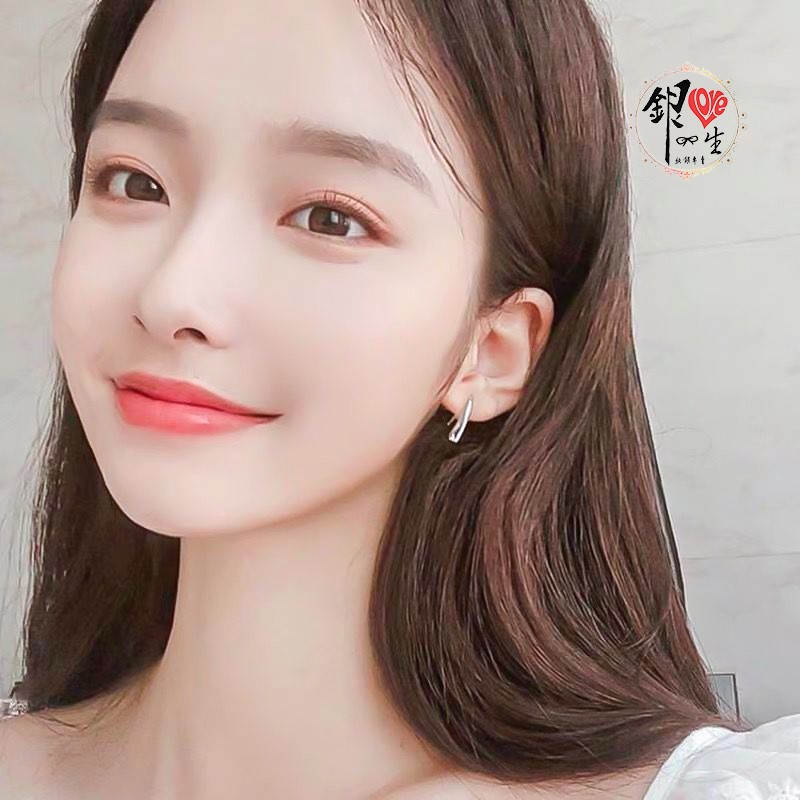  s925純銀耳環  水滴簡約 時尚 耳鈎式 耳環