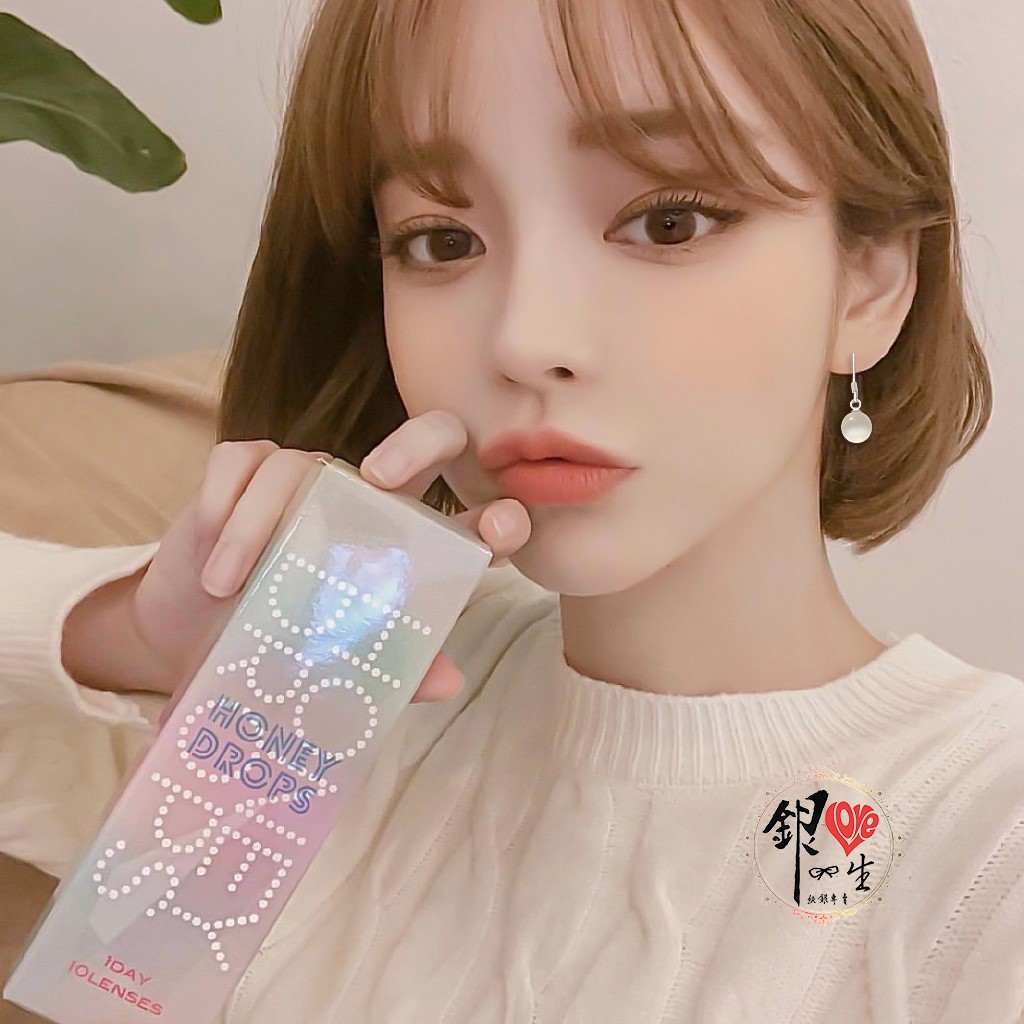 s925純銀 簡約 貓眼石 耳鈎式 耳環