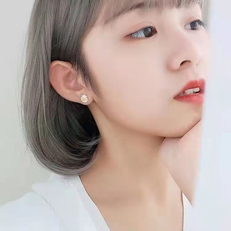 s925純銀 小雛菊  耳釘式 耳環