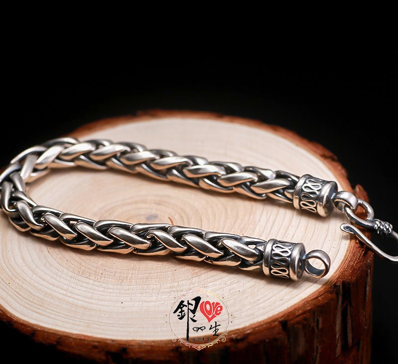 925純銀 復古 個性 龍麟款式 男 手鍊