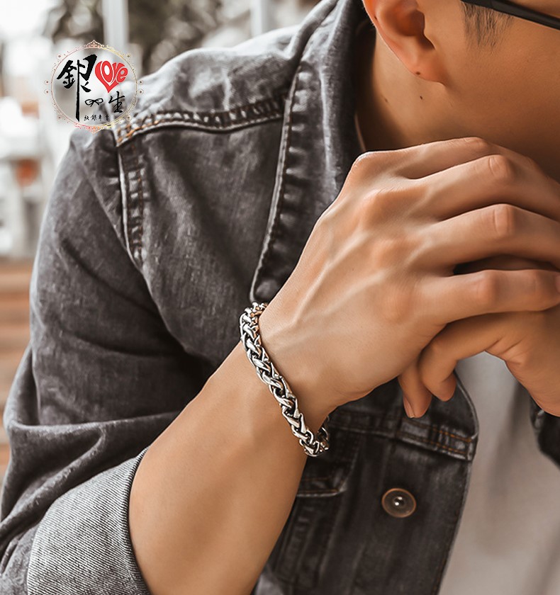 925純銀 復古 個性 龍麟款式 男 手鍊