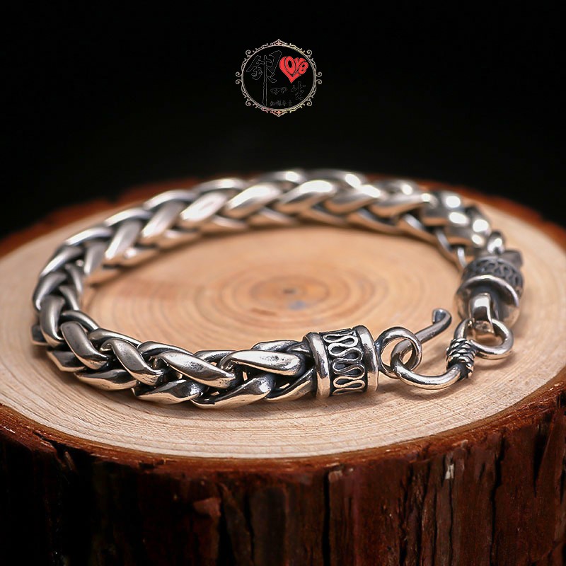 925純銀 復古 個性 龍麟款式 男 手鍊