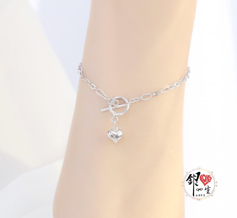 s925純銀 卡扣愛心造型 高級感 手鍊