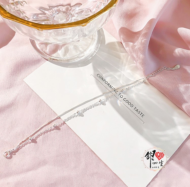 s925純銀 波光 閃亮 雙層造型 手鍊