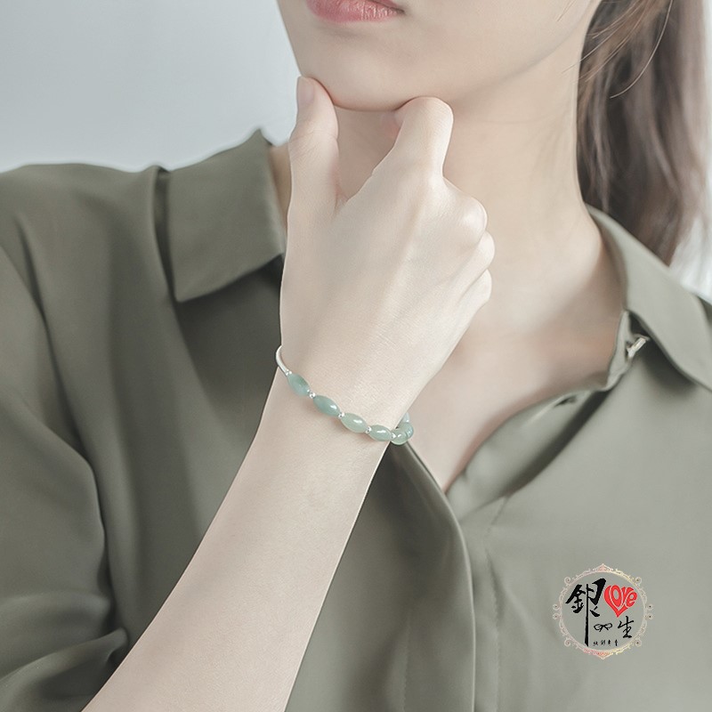 s925純銀 玉珠 銀管 仙氣 手鍊