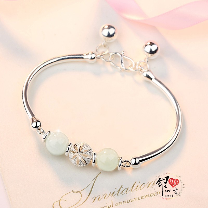 s925純銀 玉石 轉運珠 復古造型 手鍊 