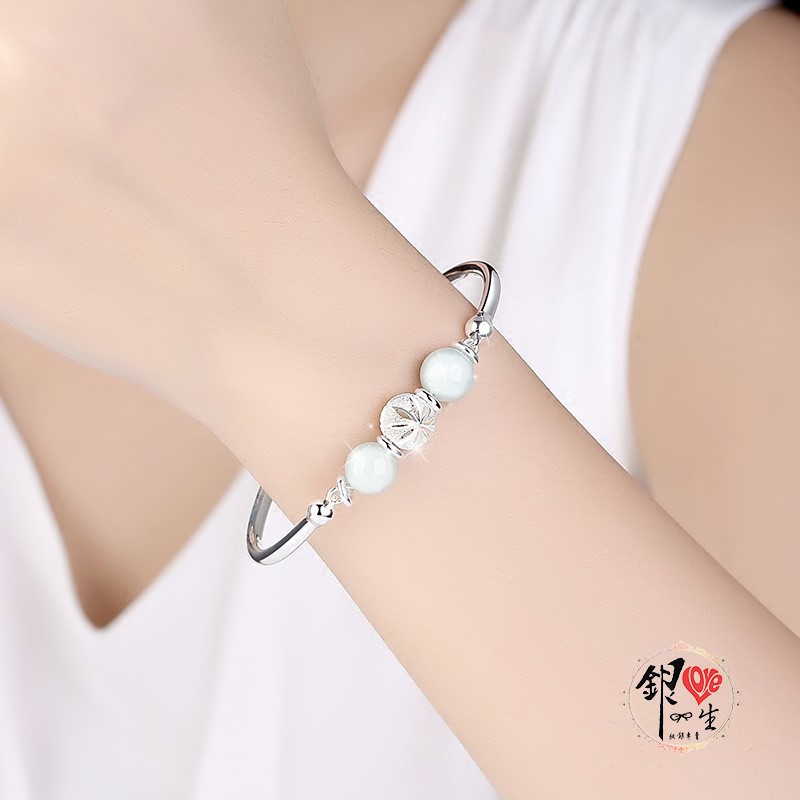 s925純銀 玉石 轉運珠 復古造型 手鍊 