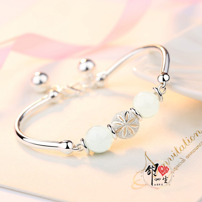 s925純銀 玉石 轉運珠 復古造型 手鍊 