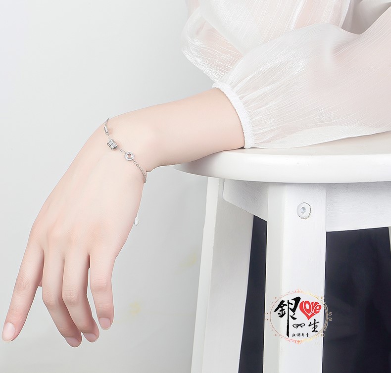 s925純銀 小蠻腰 轉運珠 時尚 手鍊