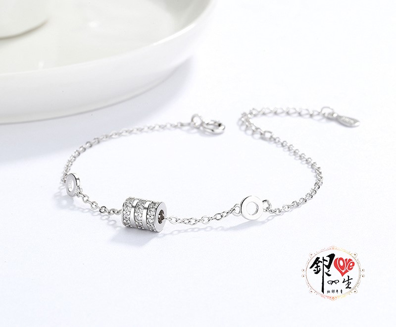 s925純銀 小蠻腰 轉運珠 時尚 手鍊