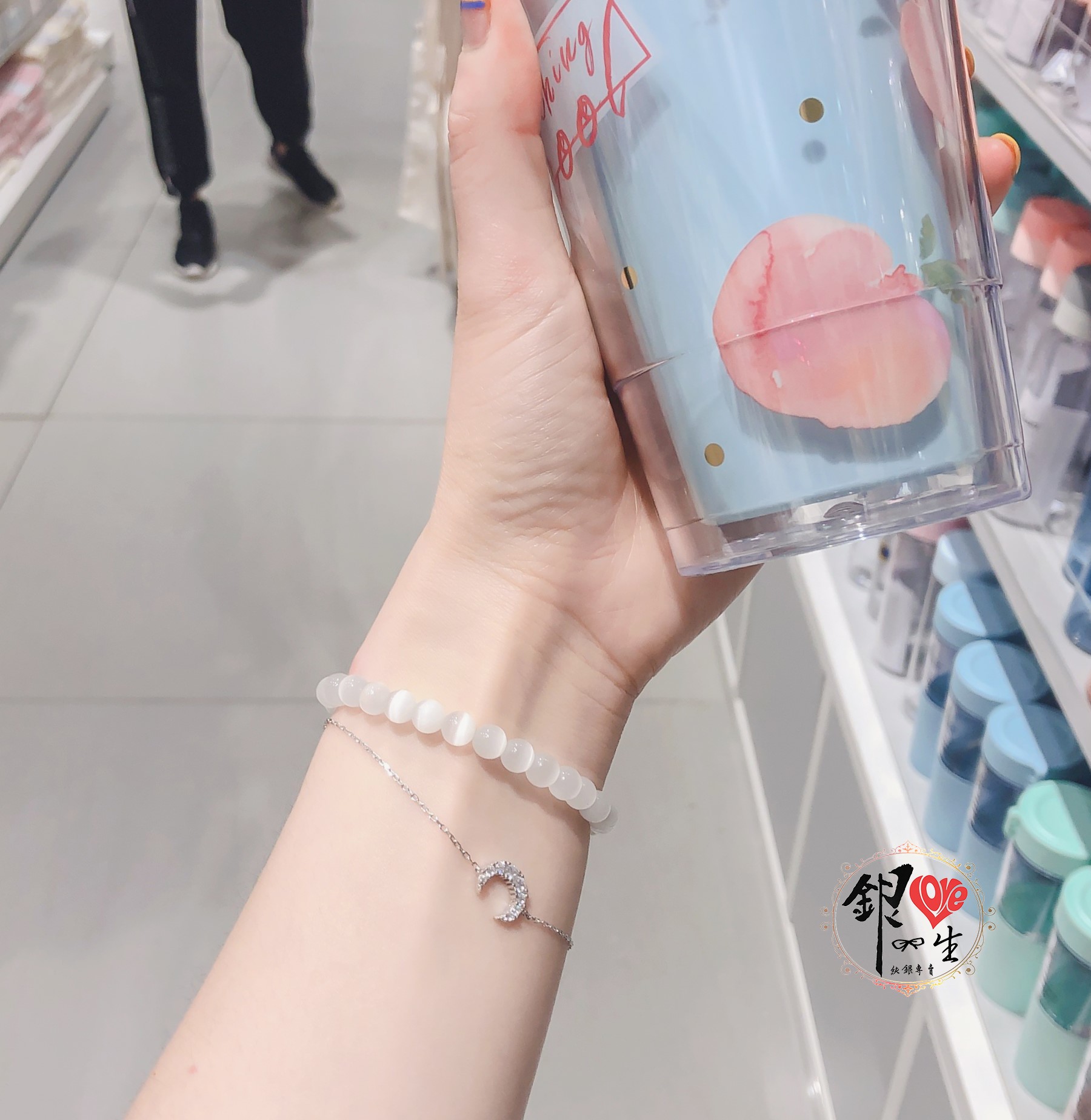 s925純銀 獨角獸 貓眼石 雙條 手鍊 