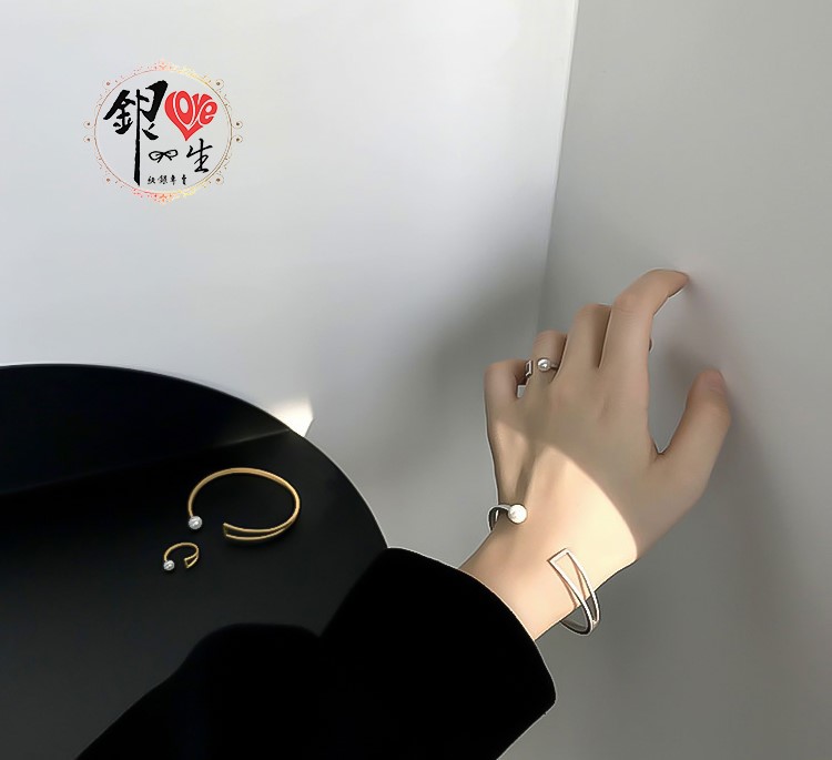 s925純銀 高雅 貝珠  氣質 手鐲