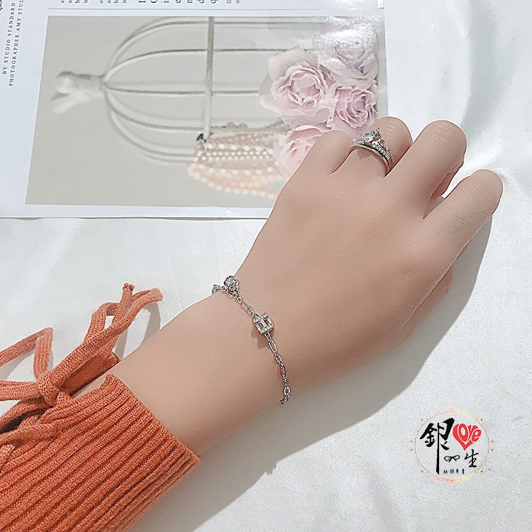  s925純銀 H 時尚 好運連連 招財 手鍊