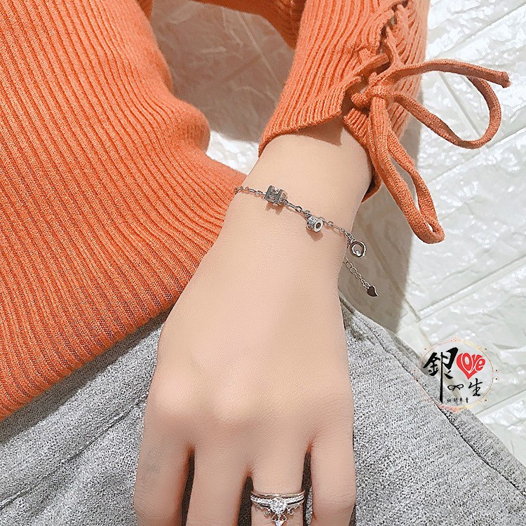  s925純銀 H 時尚 好運連連 招財 手鍊